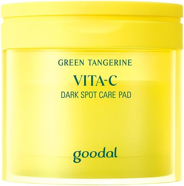 Official GOODAL Green Tangerine Vita C Toner Pad, 70 Sheets, Green Tangerine Vita C DARK SPOT CARE PAD (23AD)