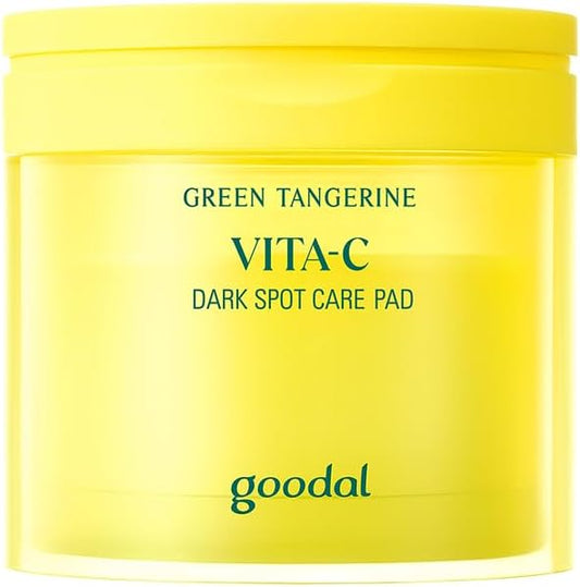 Official GOODAL Green Tangerine Vita C Toner Pad, 70 Sheets, Green Tangerine Vita C DARK SPOT CARE PAD (23AD)