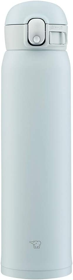 Zojirushi SM-WA60-HL Water Bottle, One-Touch Stainless Steel Mug, Seamless, 20.3 fl oz (0.60 L), Ice Gray