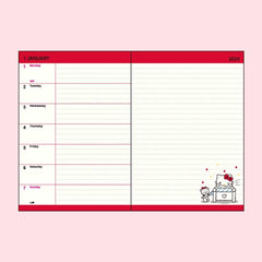 Sanrio 2024 703273 Hello Kitty B6 Diary (Large-Ruled Type)