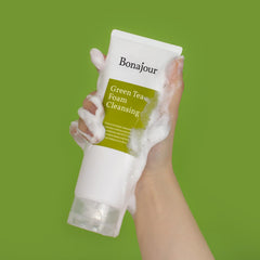 Bonajour IVE Face Wash Foam, Green Tea, Organic, Rough Skin, Moisturizing, Moisture Care, Hypoallergenic, Tone-Up, Elastic, Korean Cosmetics, Skin Care, Ranking, Reviews, 5.1 fl oz (150 ml)