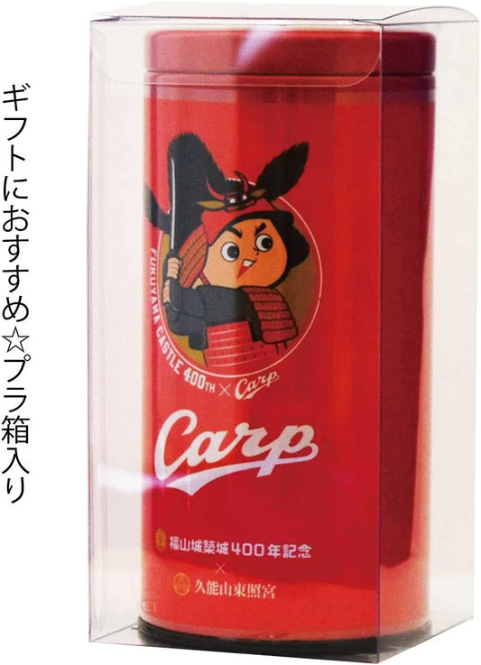 Hiroshima Toyo Carp Carp Boya Design Tin Contained Motoyama Tea Bag, 10 Pieces, CARP Red, Tin Included, Sencha, 400th Anniversary of Fukuyama Castle Construction x Hiroshima Toyo Carp x Kunoyama Toshogu Collaboration