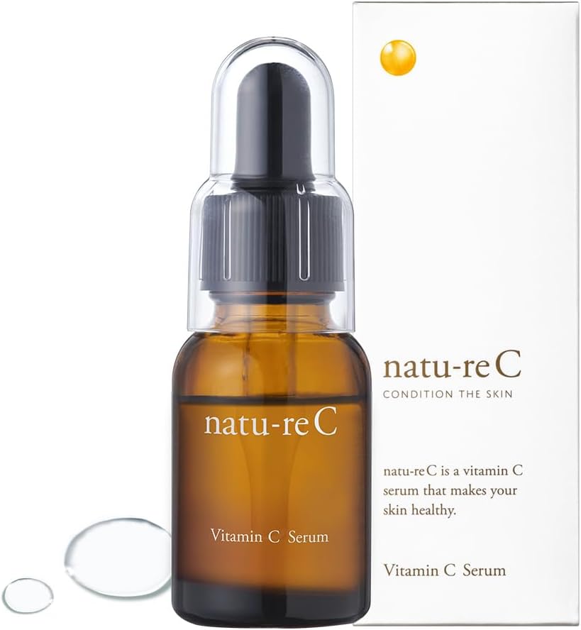 Natu-reC Vitamin C Serum, Pure Vitamin C Formulated with Pure Vitamin C, Dry (30 Day Supply, 0.6 fl oz (18 ml), Made in Japan