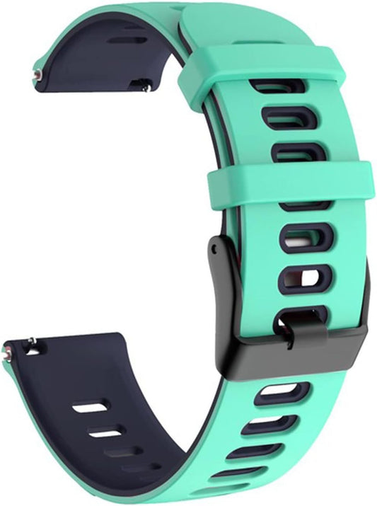 Silicone Watch Strap, 0.8 inches (20 mm), 0.9 inches (22 mm), Rubber Watch Band, Replacement Strap, Waterproof, Breathable Perforated Silicone, Sports Band (Similar to a Strap, No Tools Required, Easy to Replace, 0.8 inches (20 mm), 0.9 inches (22 mm)