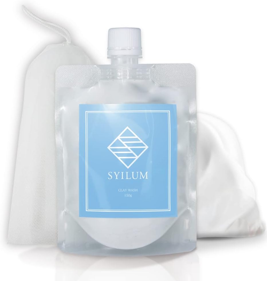 SYILUM Mud, Facial Cleansing, Large Capacity, 5.3 oz (150 g), Made in Okinawa, Clay, For Opening Pores, Blackheads, Foam, Net, Transparent, Moisturizing, Matsueku