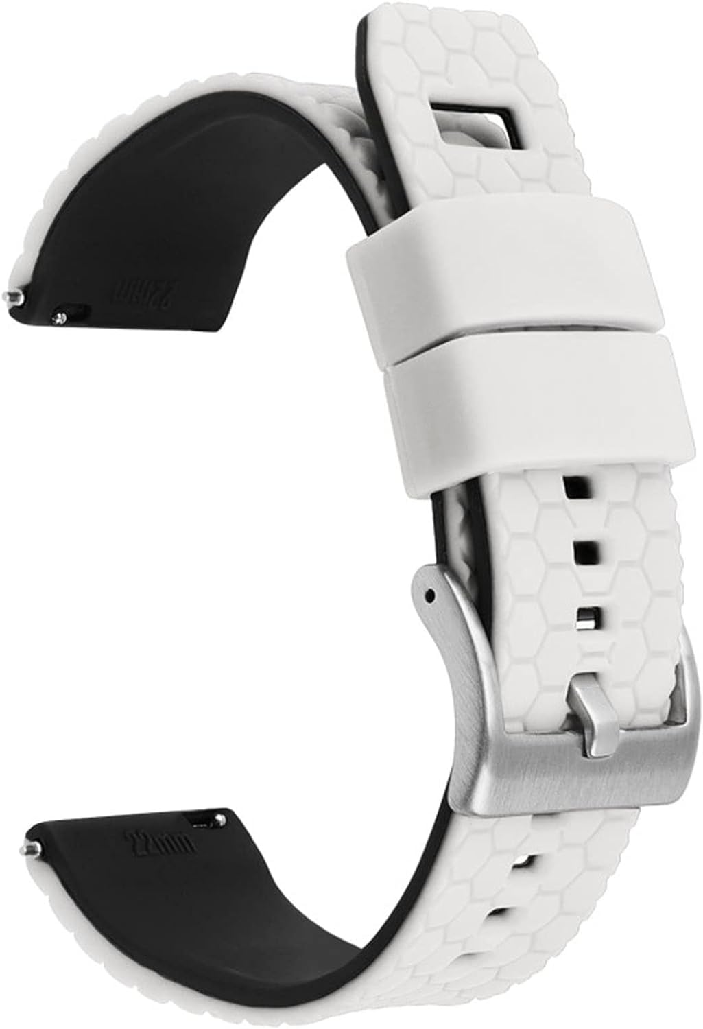 Silicone Watch Band 0.8 inch (20 mm), 0.9 inch (22 mm), Smart Watch, Watch Band, Replacement Strap, Waterproof, Soft, Lightweight, Breathable, Silica Gel, Sports Strap (No Tools Required)