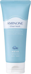 Cure Aminone Clear Wash Enzyme Facial Cleansing Enzyme Vitamin C CICA Clay Blended Facial Cleansing Foam, Pore Care, Weak Acid   Mild Amino Acid Formula, Cure Official AMINONE Clear Wash 4.6 oz (130 g), 1 Bottle