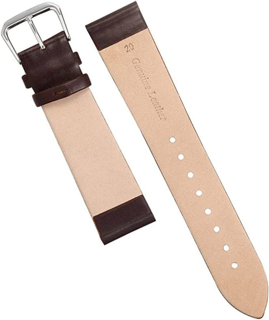 Genuine Leather Watch Band, Thin, Soft, Men's, Women's, Replacement Strap, Watch Strap, Unisex, Tool Included, Gift, 0.6, 0.6, 0.7, 0.8, 0.9 inches (14, 16, 18, 20, 22 mm)