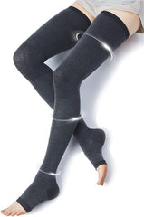 Gunze RIZAP Women's Compression Over Knee Socks, Sleep Neatly Beautiful Legs, Sleep Compression, Full Leg Length