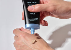 moremo for men Blemish Cover, BB Cream (Japan Authorized Dealer), Makeup Base, Sunscreen/Dullness, Acne/Semi-Mat, Men's (Light Beige)