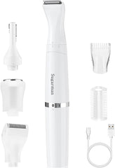 SuGarmin Electric Shaver, VIO Shaver, USB Rechargeable, 4 in 1, Body Shaver, Razor, Eyebrow Shaver, Face Sledding, Arms, Legs, Grow, Bikini Line, Full Body, Waste Hair Treatment, Washable, Japanese Instruction Manual (English Language Not Guaranteed)