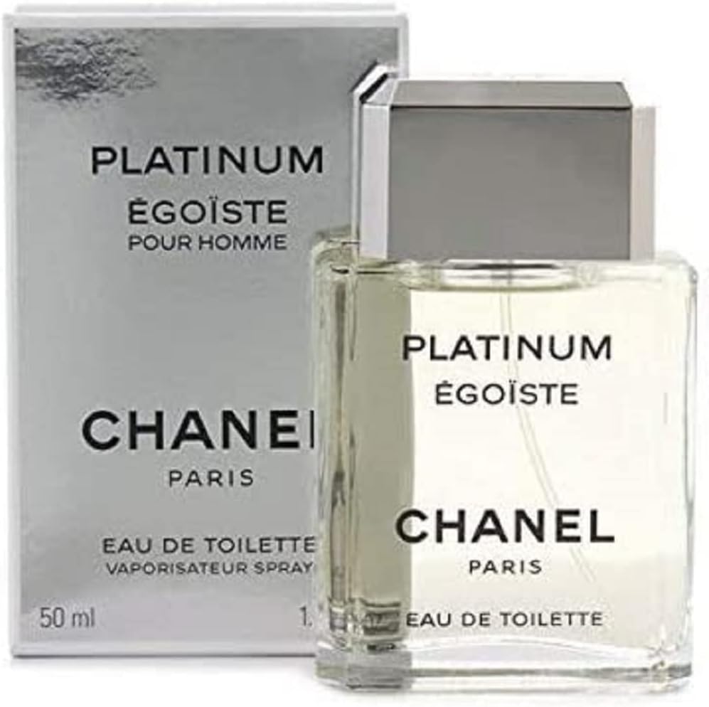 Chanel Egoiste Platinum EDT SP, 1.7 fl oz (50 ml) (Genuine Domestic Product) Gift, Present, Ribbon Wrapped, Shopper Included