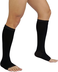 Winter compression socks for men, warm, brushed lining, protection against cold, open toe (below the knee L size) Protect X Warm