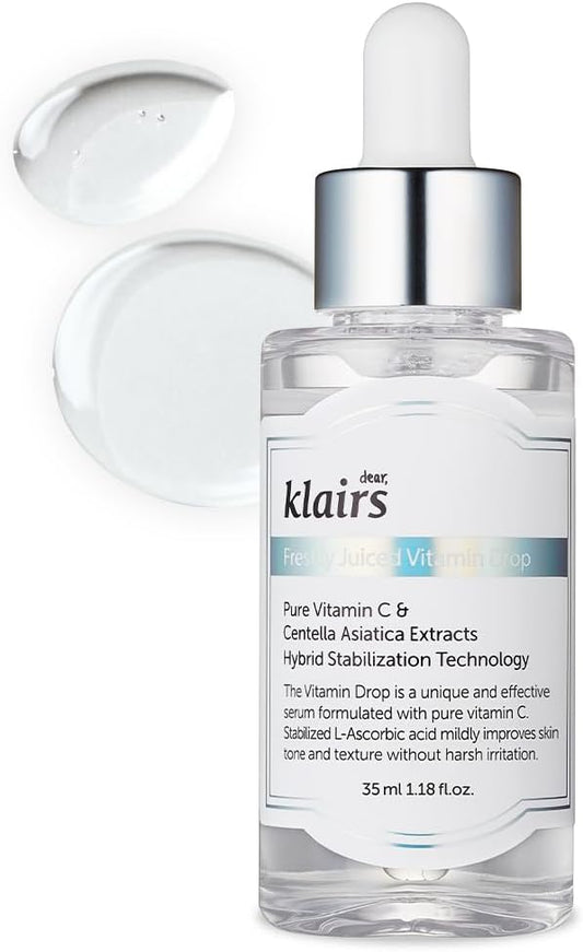 Klairs Freshly Juiced Vitamin C Drop, Korean Cosmetics, Pure Vitamin C, Vitamin C Serum, Hypoallergenic, 1.18 oz (35 ml)