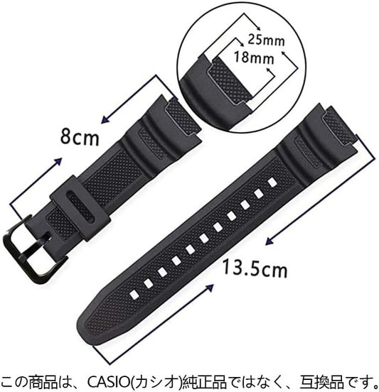 Casio Compatible Watch Strap AQ-S810W/S800W SGW-300H/400H W-216H/735H Spring Bars + Tools Included, CASDAR, Waterproof