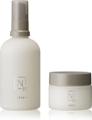 [Japanese Moisturizing] Lotion Beauty Cream N organic Bright Clear Lotion 100ml Rich Cream 45g Set Quasi-drug