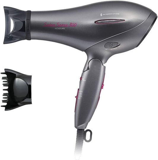 Koizumi KHD-9920/H Hair Dryer Ion Balance Salon Sense 300 Gray