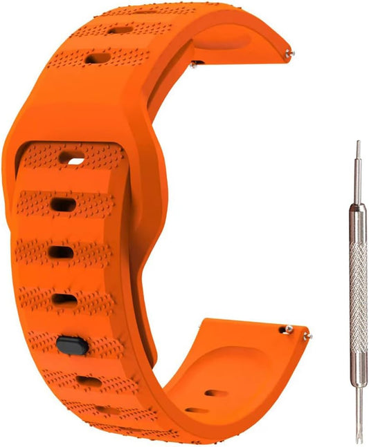 Silicone Watch Band 16mm 18mm 20mm 22mm Rubber Watch Strap Quick Release Smart Watch Replacement Strap with Replacement Tools and Instructions