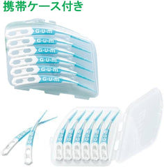 GUM Periodontal Pro Care, Soft Pick, Curve Type, Interdental Brush, Soft, Rubber Type, Case Included, Size: SS - M, Slightly Thin Type, 30 Pieces, Single Item