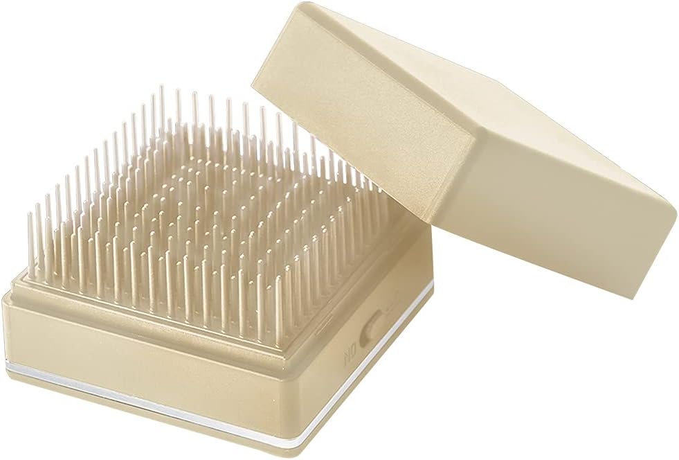 SALONIA SALONIA Square Ion Brush (Beige) Limited Color Sonic Brush Sonic Vibration Brush Hair Brush Negative Ion Comb Comb Brush Beige Gift Home Appliances Ken Beauty Hair Care Portable Smooth Hair Compact