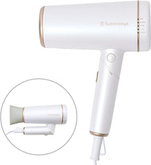 Onedam Wondam Overseas Compatible with Beautiful Hair Dryer, Plasma Care, Hair Dryer, Lightweight, Compact, W-Coat Ion, Static Control, BiB Infrared, Automatic Hot and Cold Air Switching, Pearl White