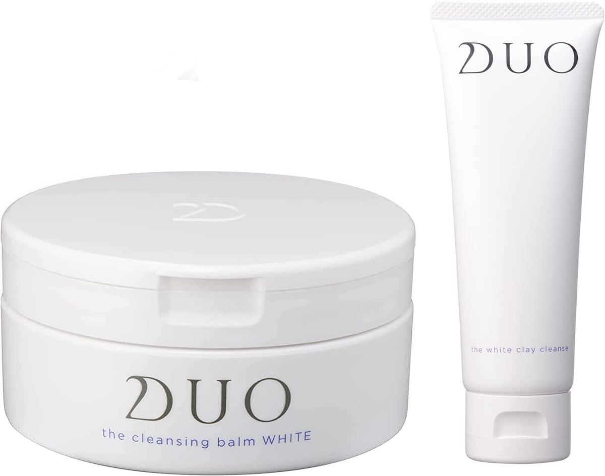 DUO The Cleansing Balm White Face Wash Set Cleansing Balm, White a   White Clay Cleanse, 2/3 Sizes < Dull Care Set > Makeup Remover, Facial Cleanser, Eyelash OK OK OK No Face Wash Needed