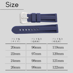 Silicone Watch Strap 20mm 22mm 24mm 26mm Waterproof