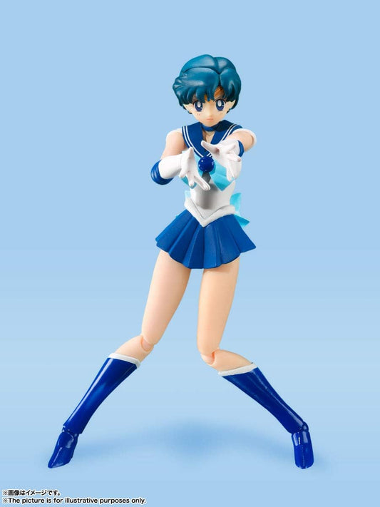 S.H. Figuarts Sailor Moon Sailor Mercury Animation Color Edition, Approx. 5.5 inches (140 mm), ABS   PVC Pre-painted Action Figure