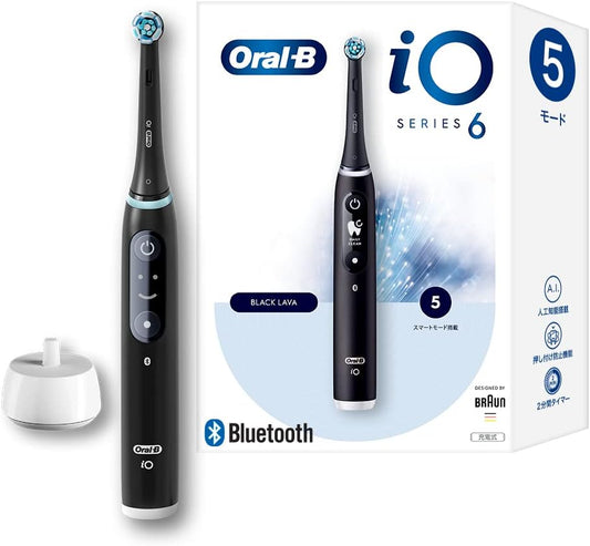 Brown Oral B iO6 Black Lava Electric Toothbrush with Artificial Intelligence iOM61B60BK (Amazon.co.jp Exclusive)