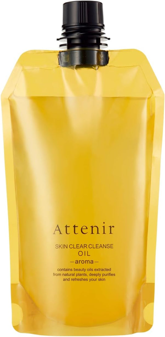 Athenia (New) Skin Clear Cleansing Oil, Aroma Type, Eco Pack, 11.8 fl oz (350 ml), 4 Months, Pump and Bottle Sold Separately, Cleansing Oil Makeup Remover