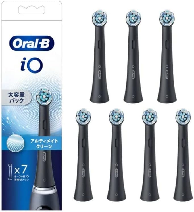 iORBCB-7EL Brown Oral B iO Dedicated Replacement Brush, Ultimate Clean, Black, 7 Pieces