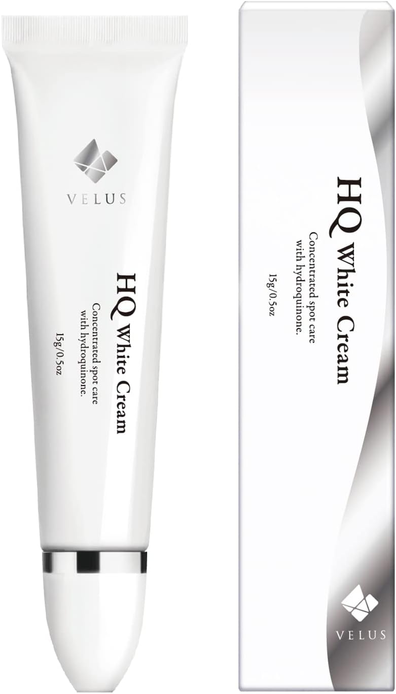 VELUS Hydroquinone Retinol Pure Hydroquinone 5% Human Stem Cell Extract, Deer, Vitamin C Derivative, Vitamin A, 0.5 oz (15 g), Made in Japan