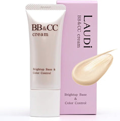 BB   CC Cream, 0.9 oz (25 g), LAUDi LAUDi Laudi, Made in Japan, Genuine Product, Stains Hiding Pores, Bear Moisturizing (Natural Beige)