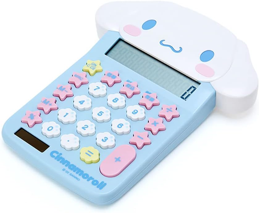 Sanrio 633925 Cinnamoroll Face Key Calculator, Instruction Manual Included