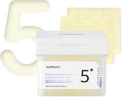 Numbers In (numbuzin) No. 5 Shiratama Glutathione C Film Pad 70 sheets/180ml | Glutathione Stain Skin Care Toner Pad Korean Cosmetics