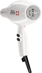 Solis Swiss Perfection Professional Hairdryer, Hair-Friendly 77C Wind, ION Technology, White (SD440W)