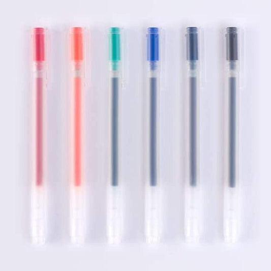 Mujirushi Ryohin Gel Ink Ballpoint Pen Set of 6 Colors 0.5mm 82132410