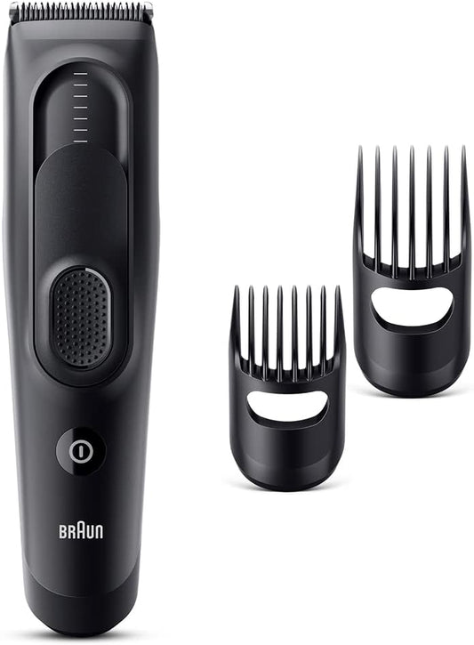 Brown Hair Trimmer HC5330 Home Hair Trimmer, 17 Adjustable Lengths, 2 Combs, 50 Minutes of Continuous Operation on One Charge, Washable