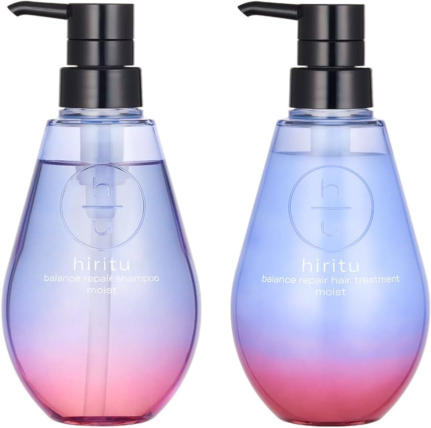 [Japanese Shampoo and Conditioner] hiritu Balance Repair Shampoo Hair Treatment Set Moist 410mL each Apricot   Jasmine scent Smoothes dry hair