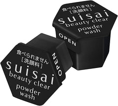 Suisai Beauty Clear Black Powder Wash (Trial) Enzyme Face Wash Single Item 0.4 g x 15 Pieces | Pores, Blackheads, Dirt, Corn Plug, With Coarse, Old Skin Care