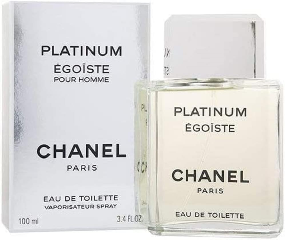 Chanel Egoiste Platinum EDT SP, 3.4 fl oz (100ml) (Genuine Domestic Product) Gift, Present, Ribbon Wrapped, Shopper Included