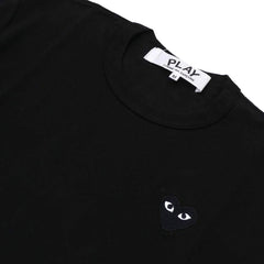 PLAY COMME des GARCONS MENS BLACK HEART WAPPEN LS TEE Long Sleeve T-shirt, Black