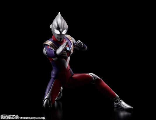 BANDAI SPIRITS S.H. Figuarts Ultraman Tiga Multi Type (True Bone Carving Process), Approx. 5.9 inches (150 mm), PVC, ABS, TPE, Pre-painted Action Figure