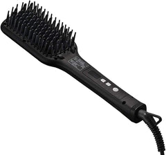 SALONIA SL-012BK Heat Brush Wide Hair Iron, Straight, Negative Ion, Bangs, Curl, Outside Spine,