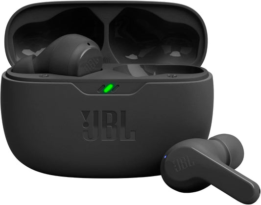 JBL WAVE BEAM Fully Wireless Earphones, Equalizer, Fit, External Sound Capture, IP54 Waterproof, Dustproof, BASS Sound, App Compatible, 0.3 inch (8 mm) Driver (Black)