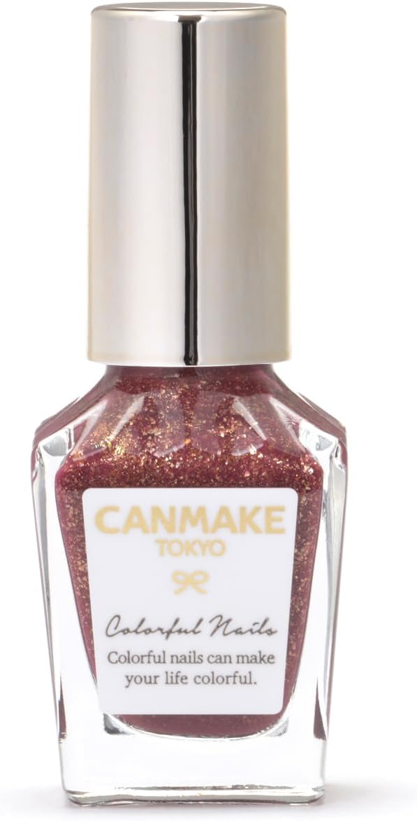 Can Makeup Colorful Nails N93#shoppingspree 8ml nails HIGH COLOR DEVELOPMENT QUICK DRYING purple gold glitter