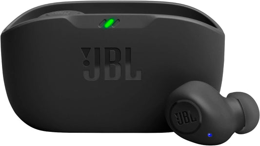 JBL WAVE BUDS Fully Wireless Earphones, Bluetooth/IP54 Waterproof Dustproof/APP Compatible, USB Type C/Black, JBLWBUDSBLK Small