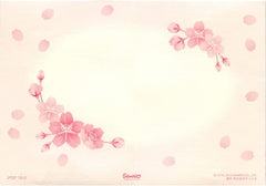 Sanrio JPSP19-2 SANRIO 870005 Message Card, Spring Card, Cherry Blossom Branches in the Frame, Greeting Card, International Shipping Available, JPSP19-2