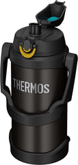 Thermos FJQ-2000 BK Water Bottle, Vacuum Insulated Sports Jug, 0.5 gal (2 L), Black