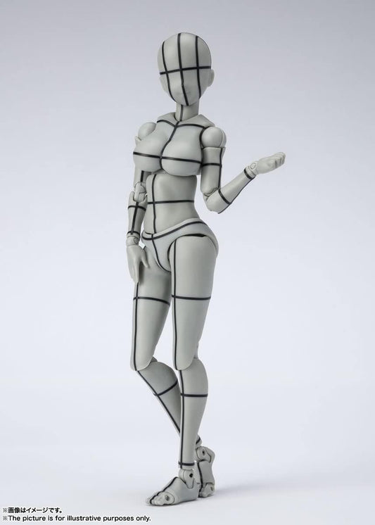 S.H. Figuarts Body-chan - Kentaro Yabuki - Wire Frame (Gray Color Ver.), Approx. 5.3 inches (135mm), PVC   ABS Action Figure